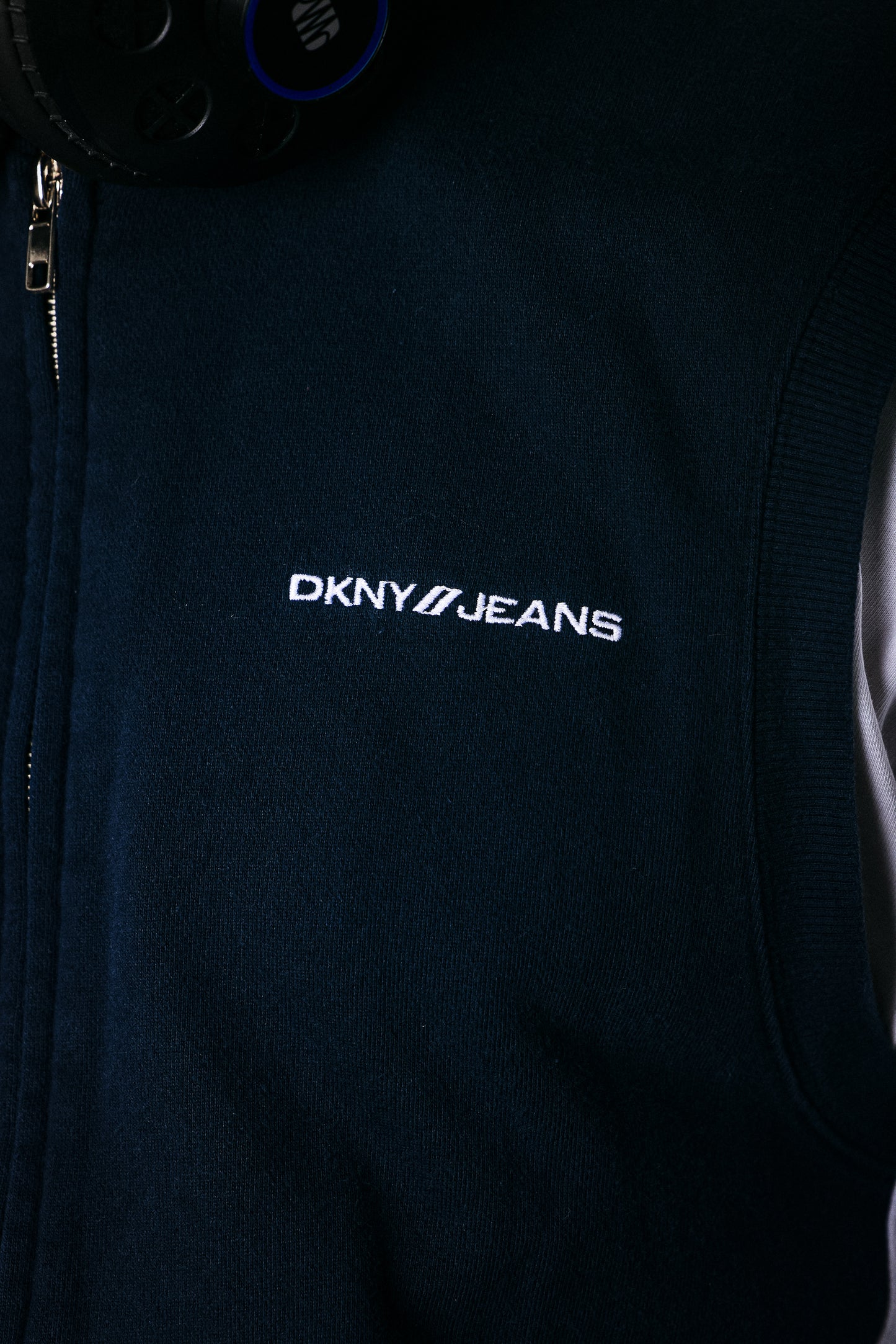 DKNY JEANS Zip Vest – Midnight Navy