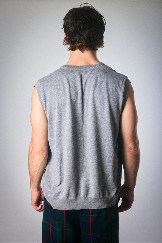 Pringle Sleeveless Knit – Heather Grey