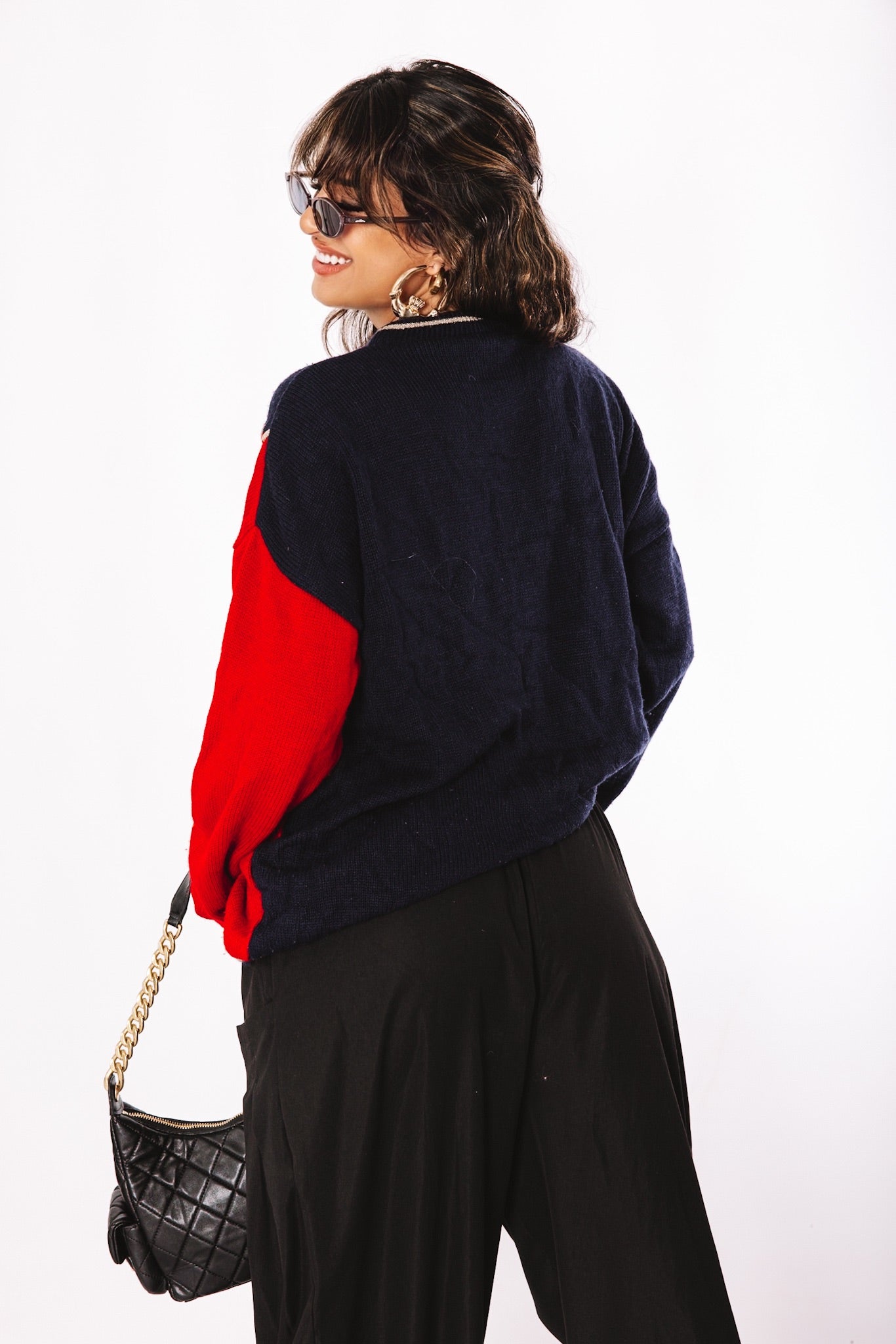 Vintage nautical crest knit sweater