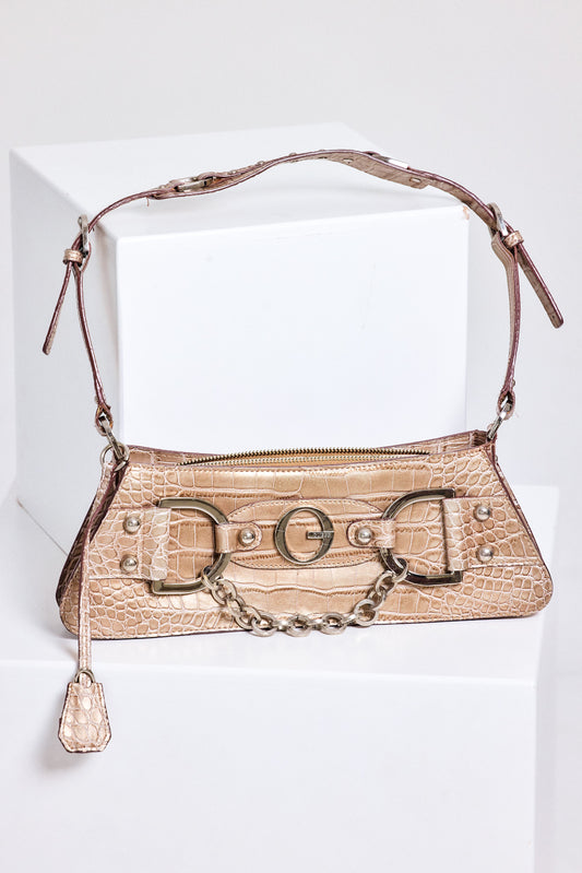 Vintage Guess Croc Chain Shoulder Bag