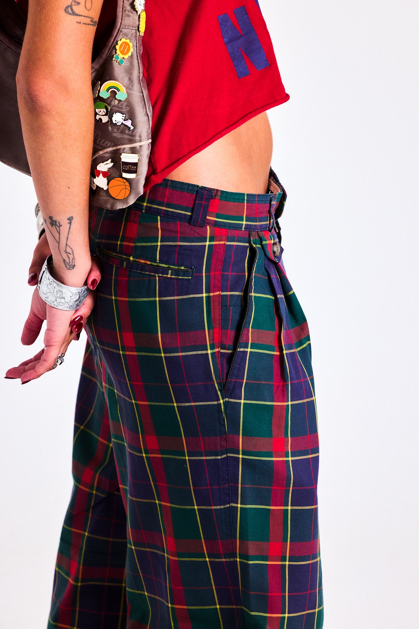 Vintage Tartan Plaid Trousers