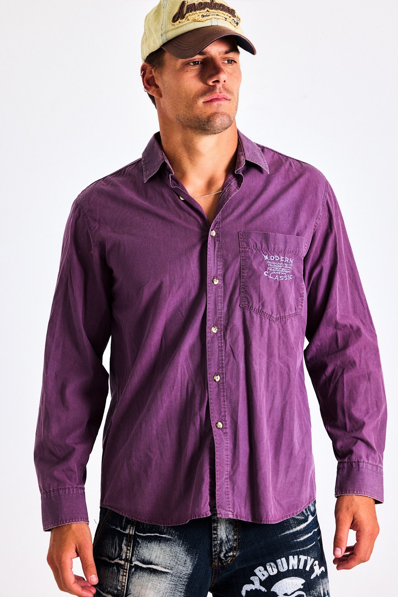 Vintage Modern Classic Button-Up Shirt