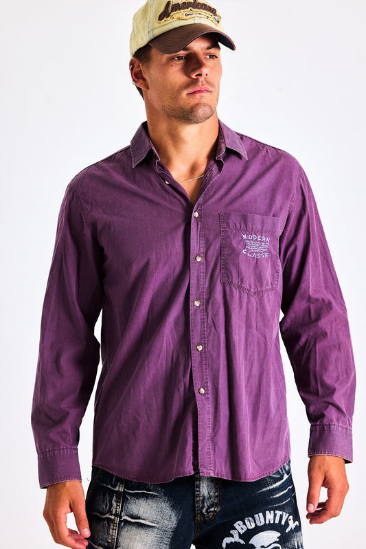 Vintage Modern Classic Button-Up Shirt