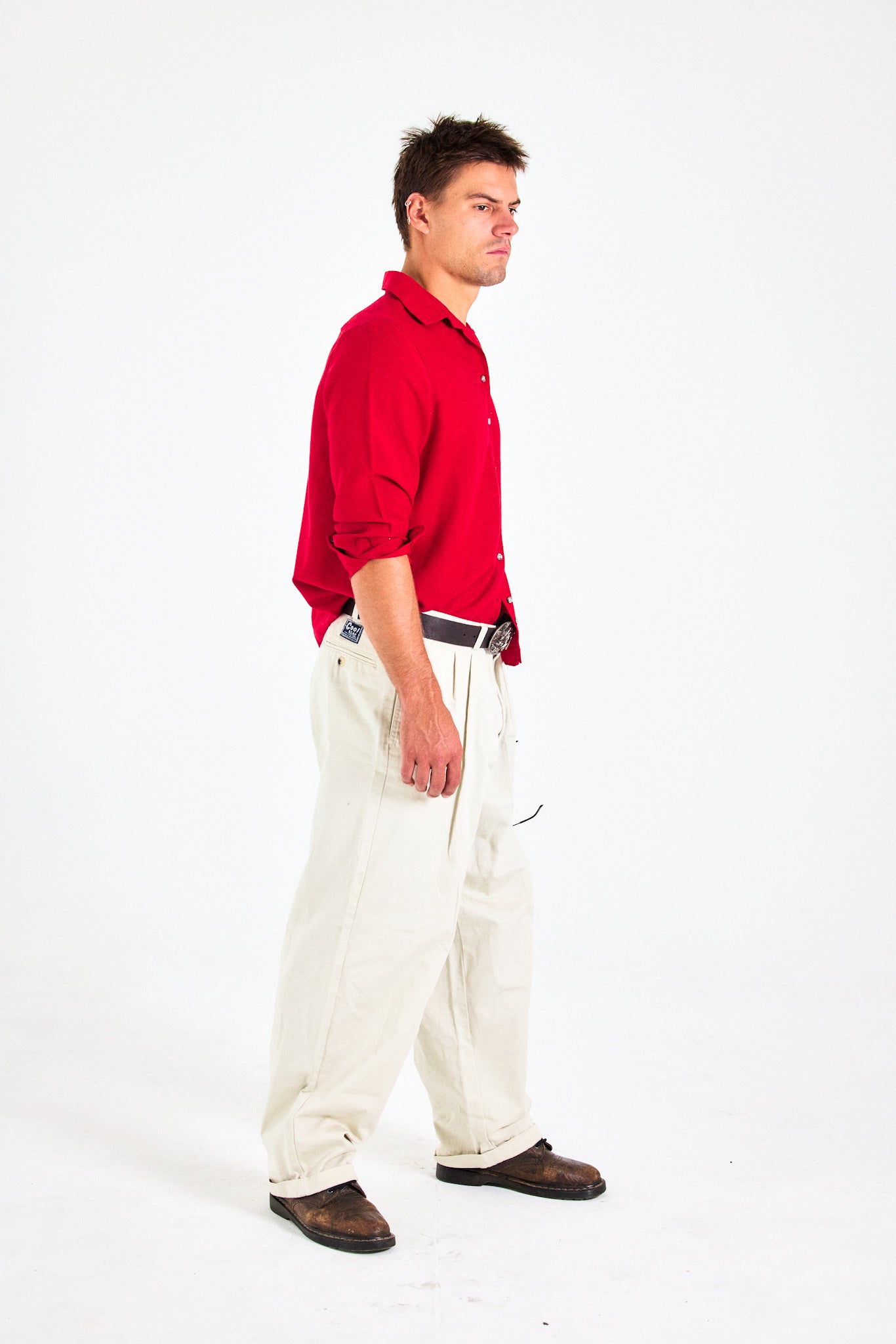Vintage COOL Pleated Baggy Chinos