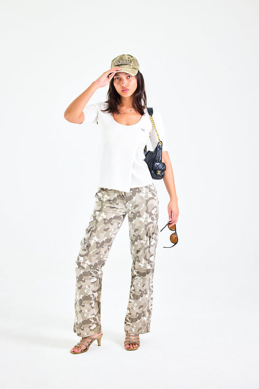 Y2K Low Rise Camouflage Cargo Pants