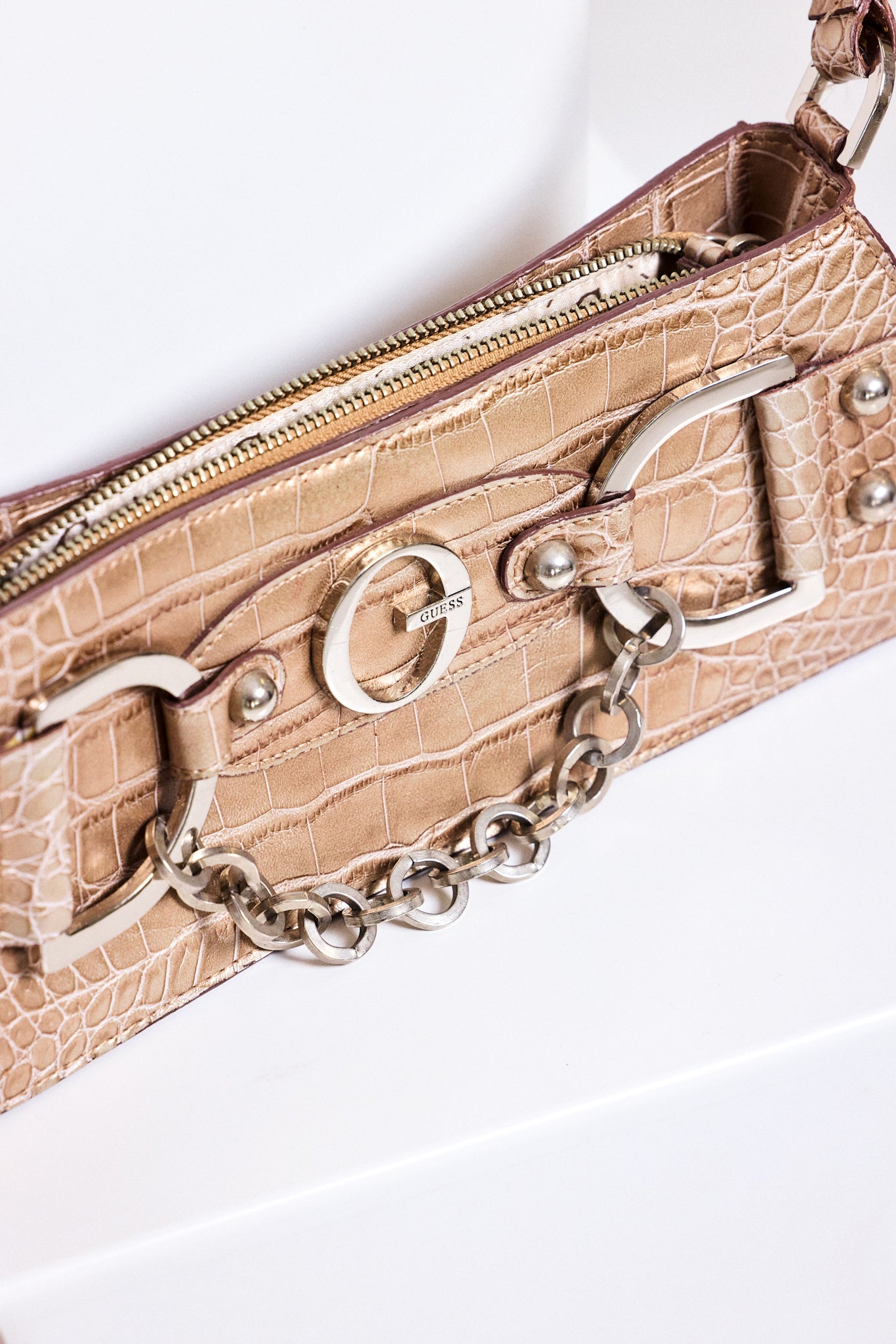 Vintage Guess Croc Chain Shoulder Bag