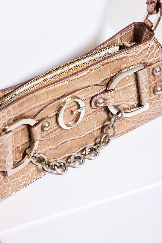 Vintage Guess Croc Chain Shoulder Bag
