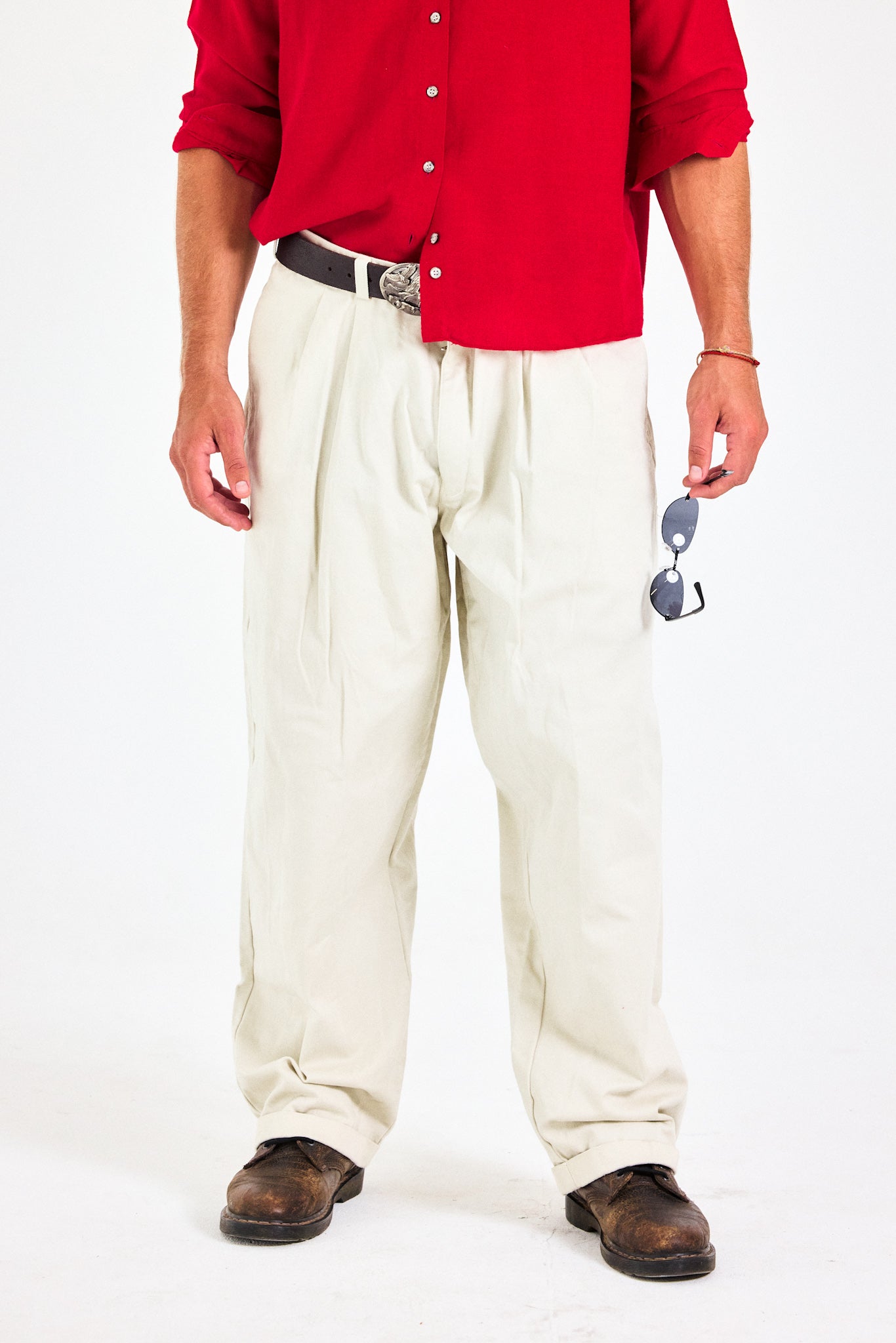 Vintage COOL Pleated Baggy Chinos
