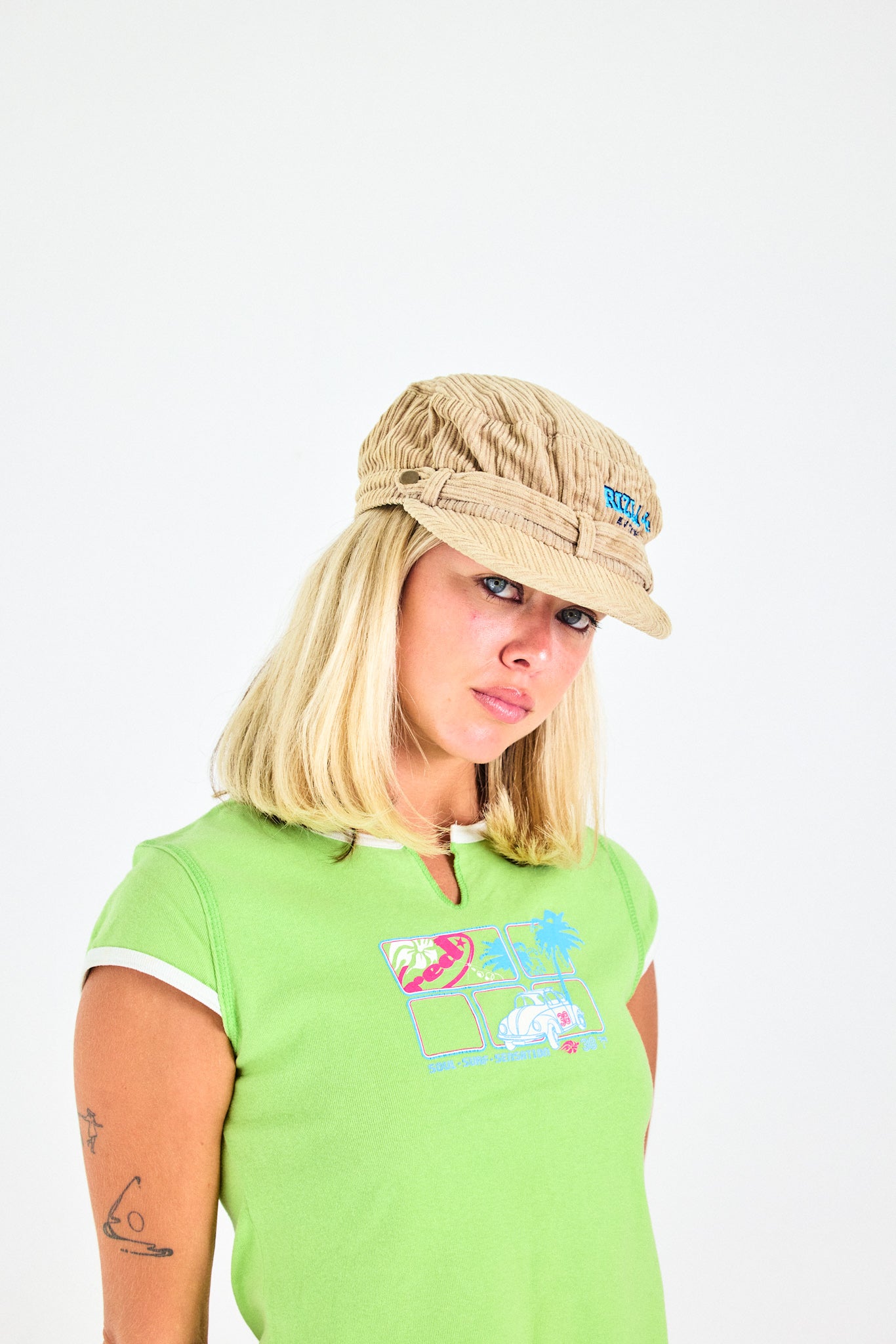 Vintage Rizzla Corduroy Newsboy Cap