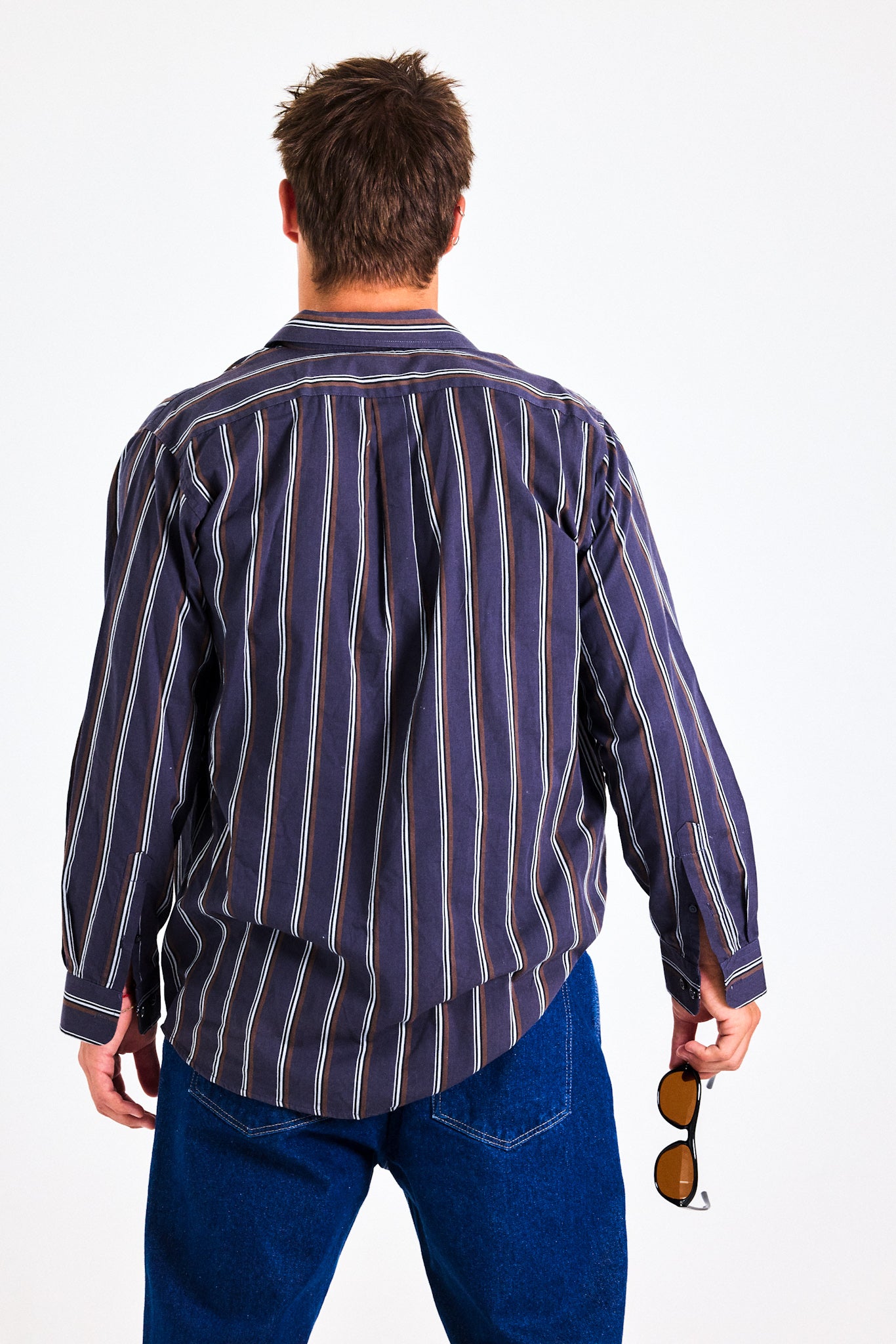 Vintage Striped Button-Up Shirt