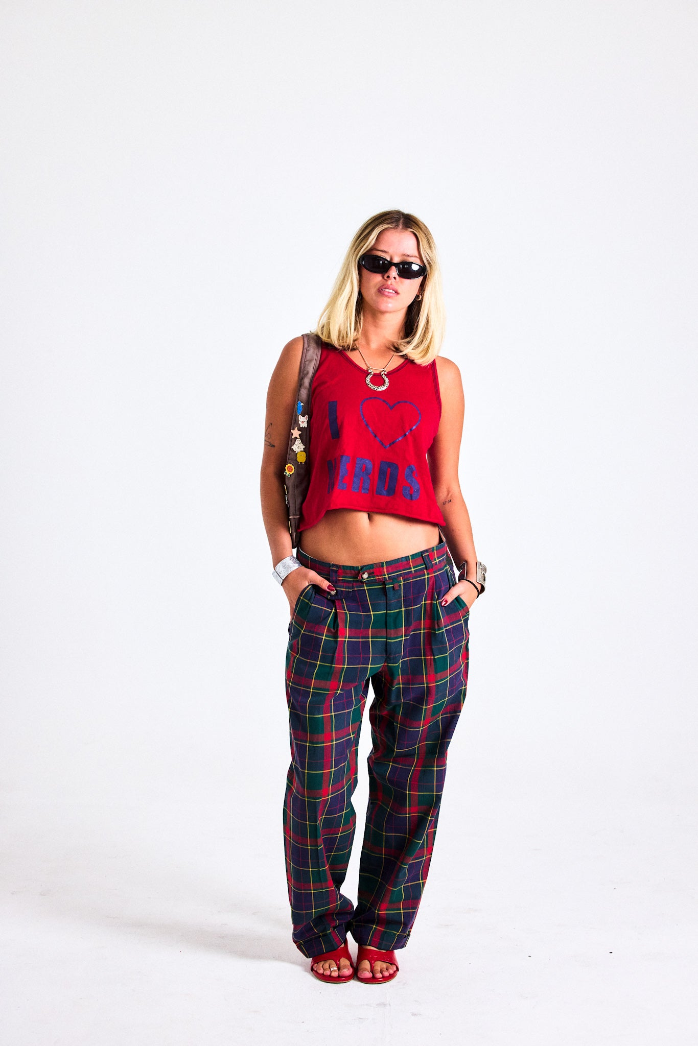 Vintage Tartan Plaid Trousers