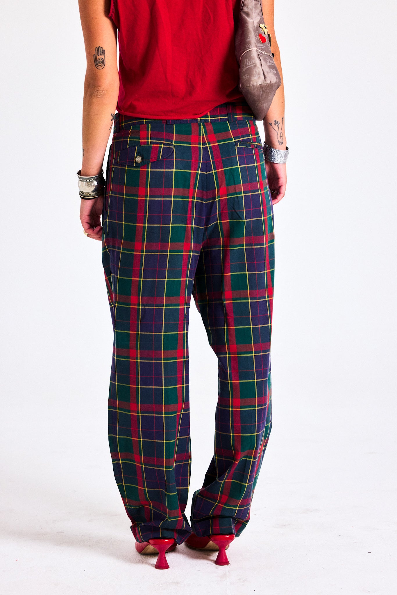 Vintage Tartan Plaid Trousers