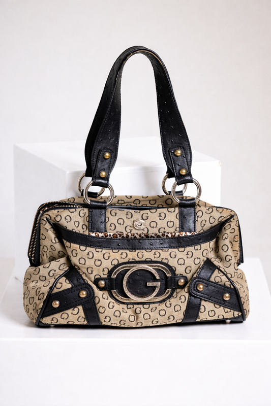 Vintage Guess Monogram Shoulder Bag